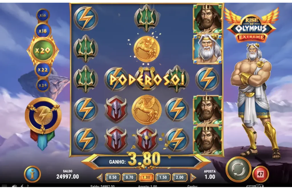 Qual é o prêmio máximo de Rise of Olympus Extreme?